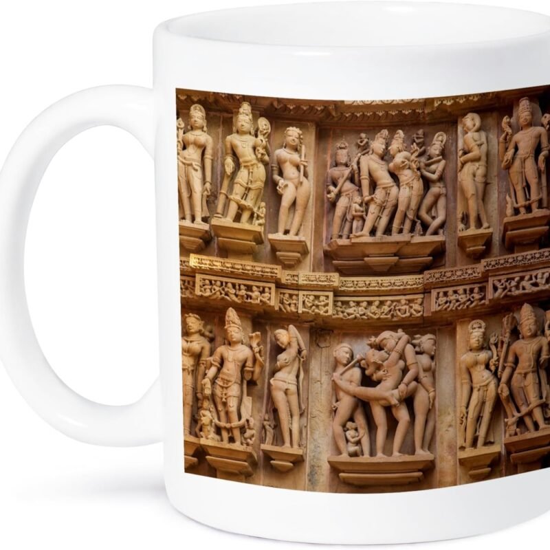 3dRose Coffee Mug, Size - 11oz - Erotic carvings of Khajuraho, Madhya Pradesh, India. Temples - funny coffee cup gift