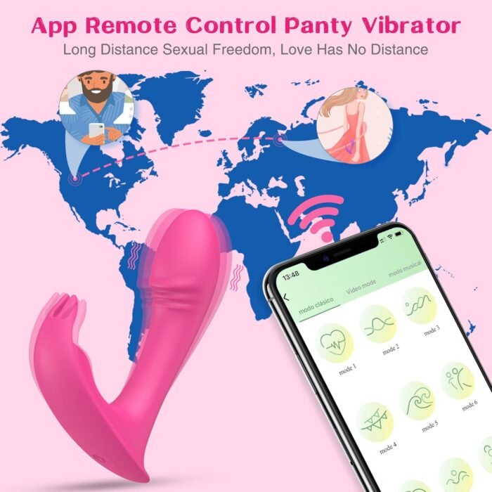 Adult Sex Toys Dildo Vibrator-Wearable G Spot Clitoral Vibrators with APP Remote Control Dual Motors Clit G Spot Female Stimulator with 9 Vibrating Modes Adult Toy for Women Couple Adult Game - Image 4