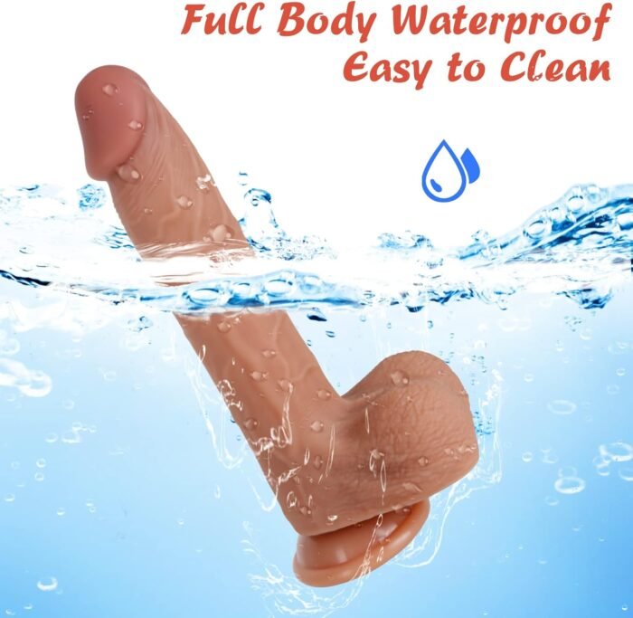 7.9" Silicone Realistic Dildos Sex Toy with Strong Suction Cup for Hands-Free, Flexible Lifelike Sex Toys, Anal Adult Harness Strap On Sex Toys for Women (Brown) - Image 6