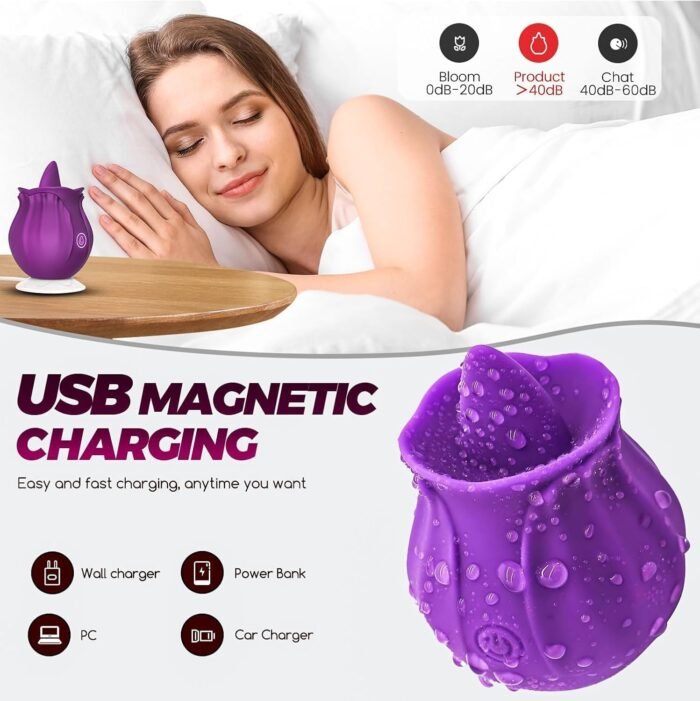 Roses Toy 2025 Newly Clitioral Sucker Powerful Womens Viboators Quiet Rose Viboatorr Waterproof Flower Vibration The Rose Adult Toy for Women 10 Speeds Couple Games Adult Bedroom XV1889 - Image 4