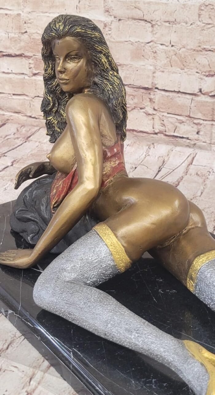 Erotic Art Bronze Sculpture: Limited Edition Signed by Collett Mancave Decor Décor Art Sale Gift by Finery Bronze - Image 4