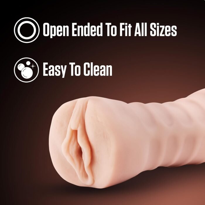 Blush Novelties Enlust Destini - AI Male Masturbator - Tight & Nubbed Canal Stroker with Vibrating Bullet to Amplify Pleasure - Super Soft X5® Plus - Open Ended to Fit Most Sizes - Sex Toy for Men - Image 7