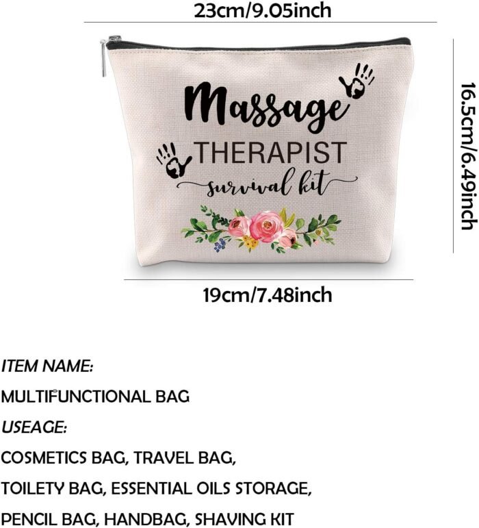 WCGXKO Massage Therapist Makeup Bag Massage Therapist Survival Kit Massage Therapy Graduation Gift - Image 2
