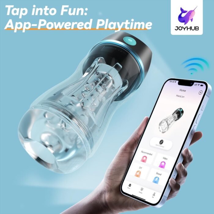 Automatic Male Masturbator with APP Control - Transparent Outer Shell Penis Pump with 3 Vacuum Suction & 7 Vibration, Sex Machine Adult Toys Pocket Pussy for Men, Male Stroker Adult Sex Toys for Men - Image 6