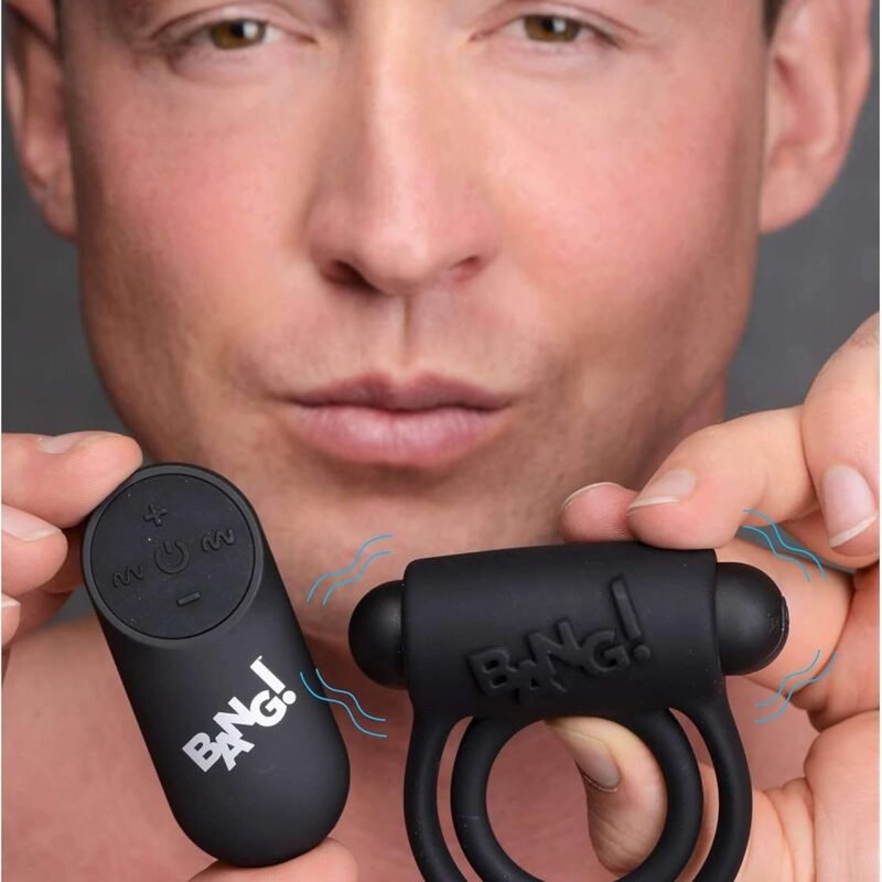 Remote Control 28X Vibrating Cock Ring and Bullet - Blue