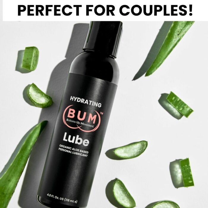 (Bum) Water Based Lube - Organic Aloe Personal Lubricant and Vaginal Moisturizer, Uber Hydrating, pH Balanced, Fragrance Free, Hypoallergenic, Condom Compatible, for Men, Women, Couples, 4oz - Image 4