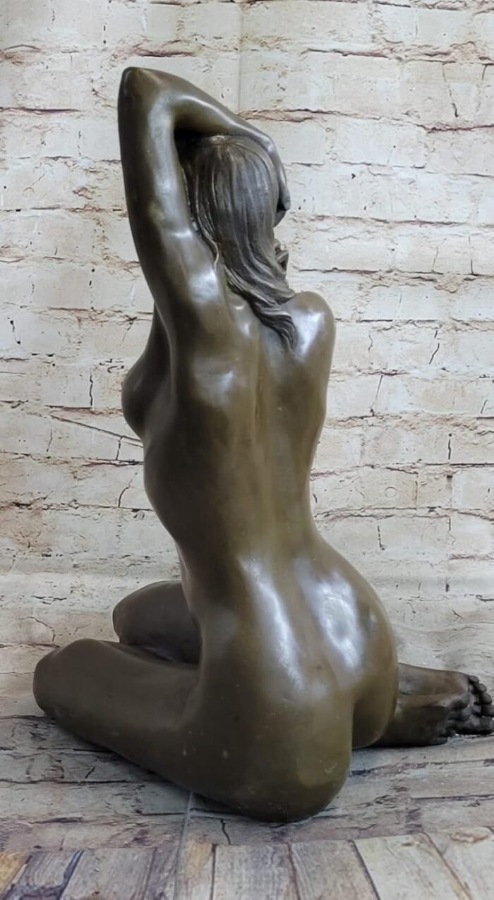 EUROPEAN BRONZE Bronze Nude Woman Girl Model Erotic Sculpture Closeout Art Statue Home Decor Statue Gift Art - Image 4