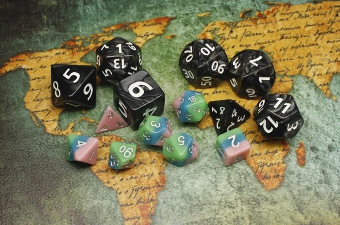 Dungeons and Dragons D&D Giant Black 25mm Polyhedral Dice Set - RPG Dice Bag, Pathfinder, MTG - Image 5