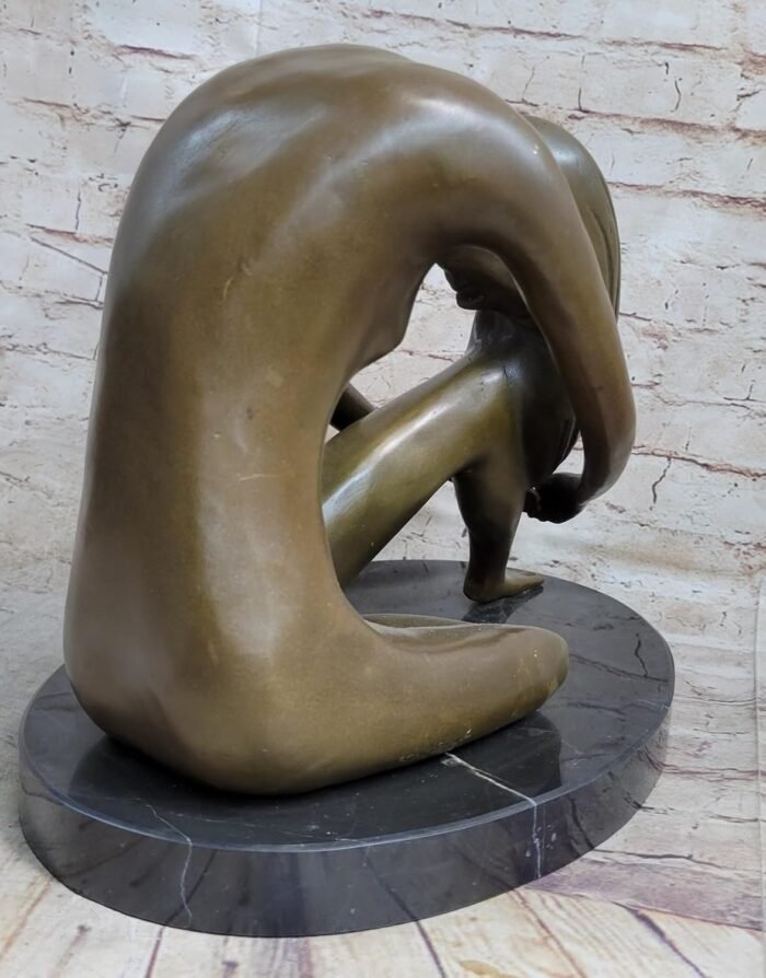 European Nude Sitting Woman Bronze Erotic Art Sculpture Hot Cast Figurine Decor Decoration Gift Sale by Classy Bronze - Image 5
