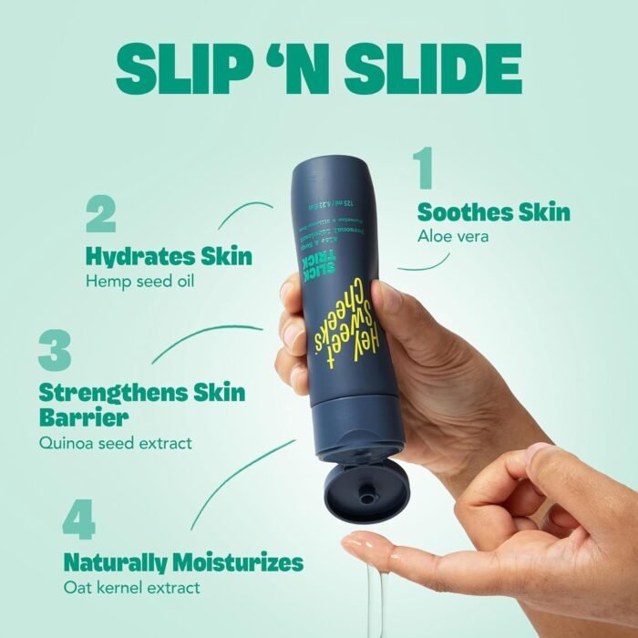 Personal Lubricant | Water Based Sex Lube | Lubricants for Privacy & Toys | Safe for Anal, Condoms with Aloe, Hemp, Ph Balanced - Slick Trick by Hey Sweet Cheeks - Image 3