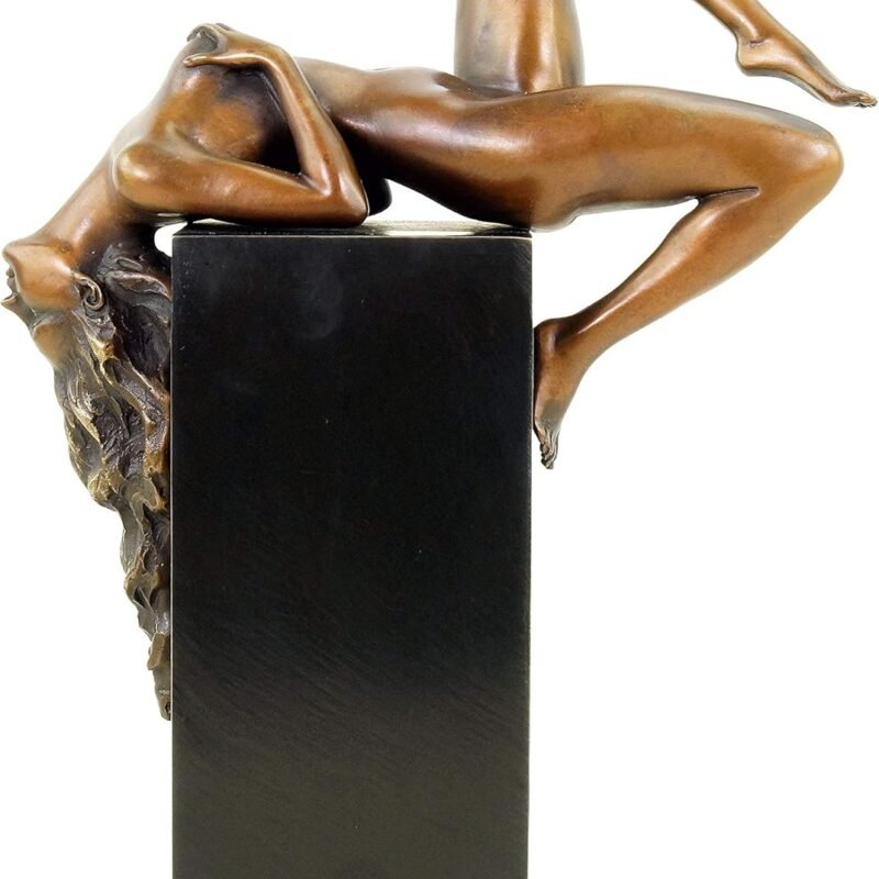 Kunst & Ambiente - Erotic Bronze Figurine - Reclining Female Nude by Martin Klein - Sexy Bedroom Statue - Naked Lady - Height 28 cm - Width 21 cm - Decor - Collectables for Sale - Gift Idea