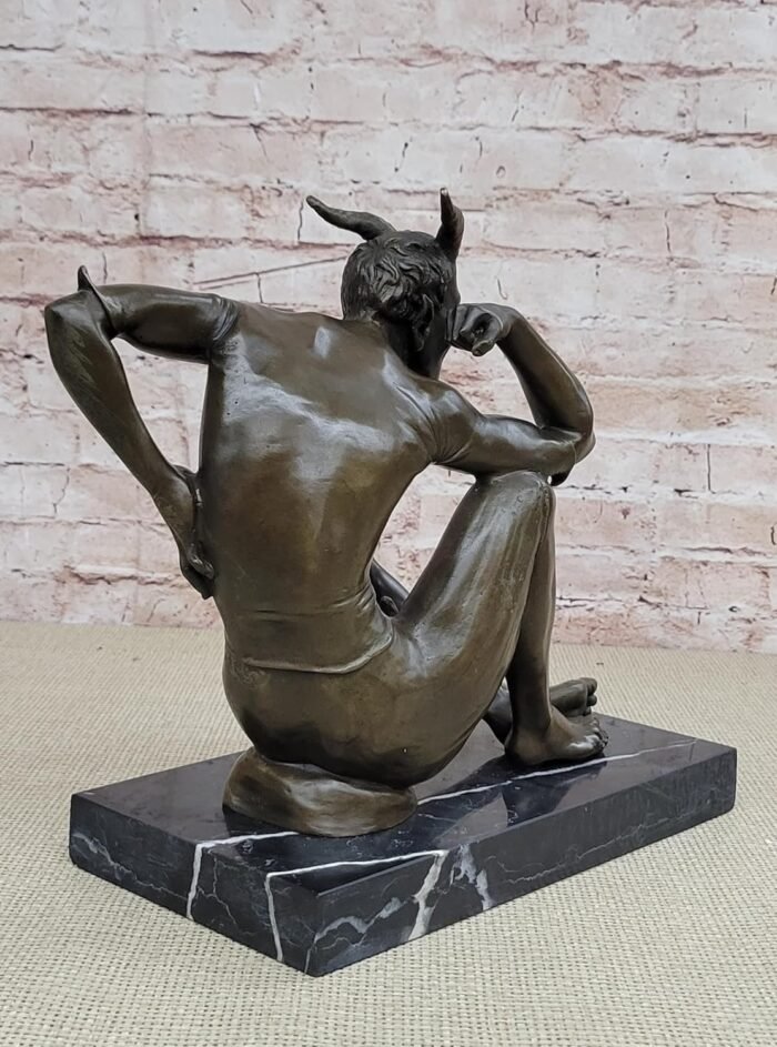 Erotic Artwork: Devil Satyr Faun Lust Bronze Sculpture by Milo - Home Decor Artwork Gift Sale by Think Bronze - Image 4