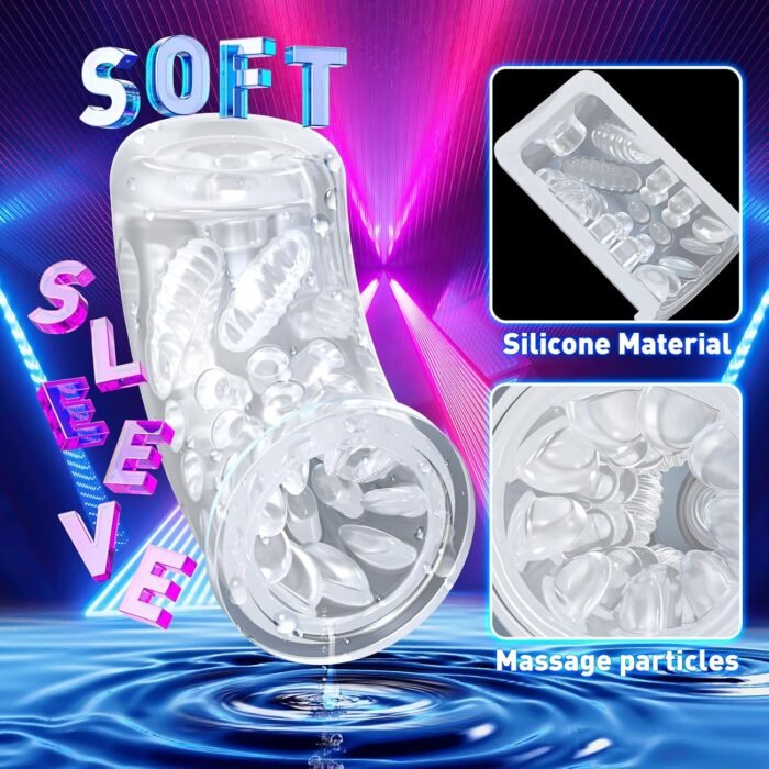 Automatic Male Masturbator Sex Toys for Men, Sex Toys with 4 Thrusting & 7 Rotation Modes, Pocket Pussy Male Stroker with 7 Color Ambient Lighting, Sex Toy Sex Machine - Image 5