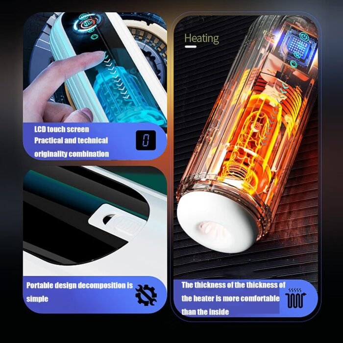 Male Masterburbater Vibrating Male Masturbator Male masturbator Retractable Functions Sex Toy for Men Male Masturbator Adult Male Sex Toys Male Sex Toys for Men-Pocket Pussy Penis Pump - Image 2