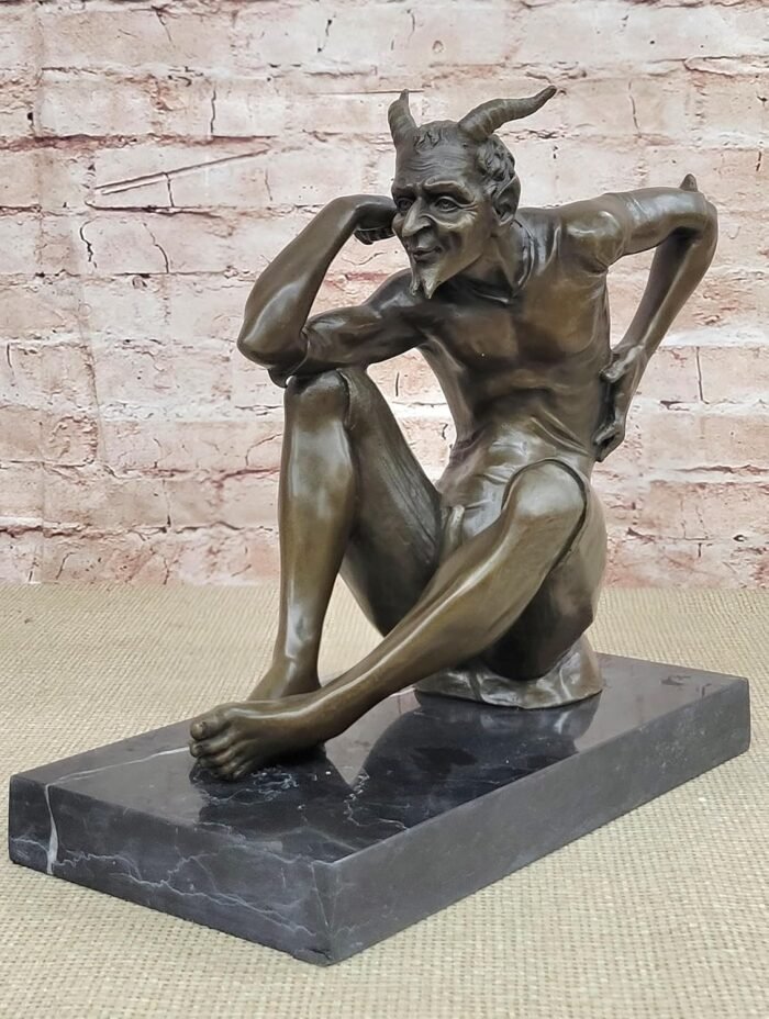 Erotic Artwork: Devil Satyr Faun Lust Bronze Sculpture by Milo - Home Decor Artwork Gift Sale by Think Bronze