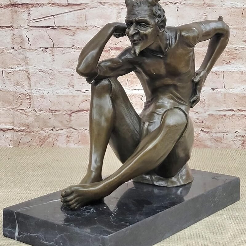 Erotic Artwork: Devil Satyr Faun Lust Bronze Sculpture by Milo - Home Decor Artwork Gift Sale by Think Bronze