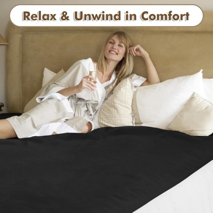 Tirrinia Love Blanket Waterproof – Soft Couples Squirt Blanket, Cuddling & Romance, Waterproof & Stain-Proof Splash Blanket for Bed, Ideal Gift for Anniversaries, Weddings(60"x80" Queen Size) - Image 2