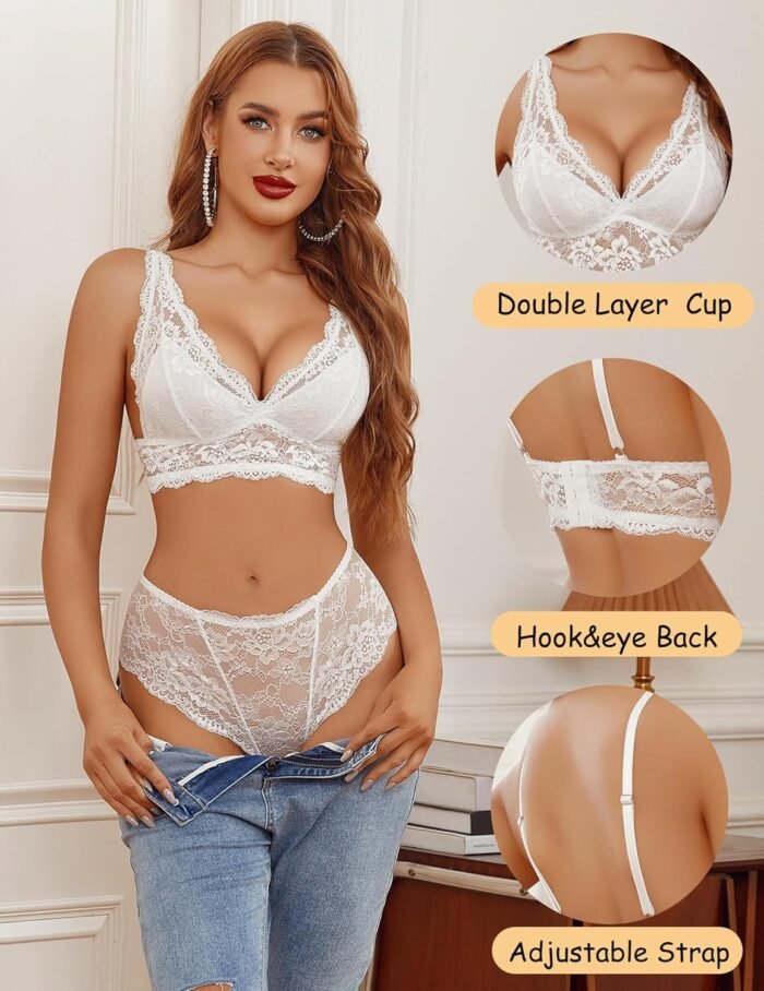 Avidlove Lingerie Set for Women Lace Bra and Panty Sets Sexy Underwear Bralettes Lingerie Outfits - Image 2