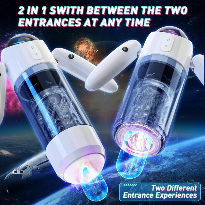 Automatic Male Masturbator Sex Toys for Men, Sex Toys with 4 Thrusting & 7 Rotation Modes, Pocket Pussy Male Stroker with 7 Color Ambient Lighting, Sex Toy Sex Machine - Image 4
