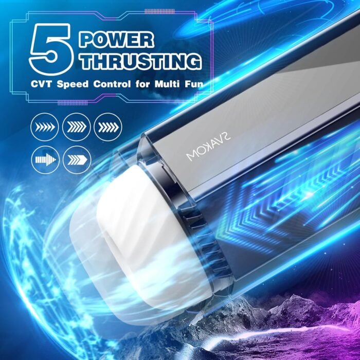 Male Masturbator Sex Toys for Men - SVAKOM Automatic Thrusting Squeezing Male Toy with One-Key Orgasm & CVT, Penis Trainner Pocket Pussy Sleeve Stroker Male Masterburbater Adult Toy - Image 2