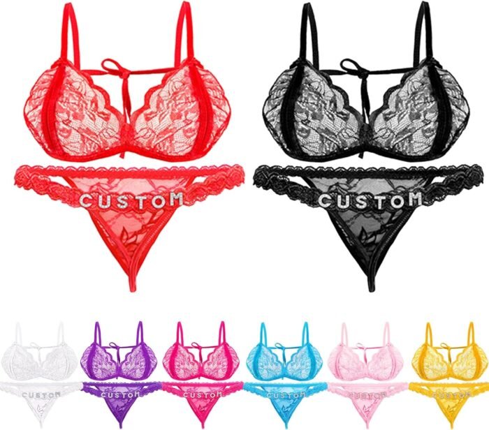 M YESCUSTOM Personalized Thongs with Name,Custom Sexy G-string Waist Chain Thong,Customied Lace Panties Underwear for Women - Image 4