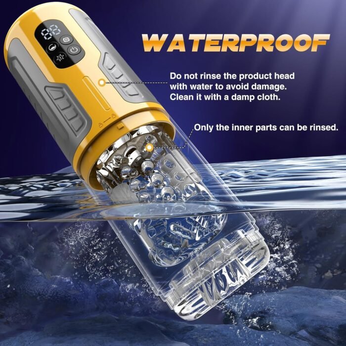 Male Sex Toys for Men - Sobtik Upgraded Male Masturbator Stroker with 7 Rotating & Thrusting & Vibrating & Licking, Anti-Slip Adult Toys with LCD Display One-Click Burst Penis Pump Sex Toy for Men - Image 7