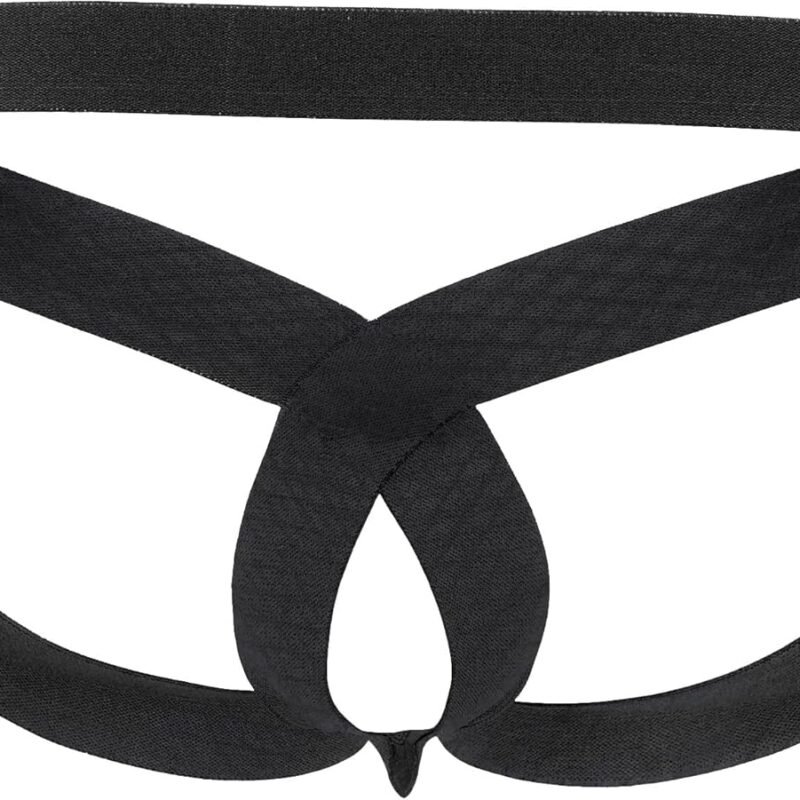 QiaTi Men's Jockstrap Underwear Male Sexy G-String Thong Hollow Out Breathable Athletic Supporters Low Waist Underpants