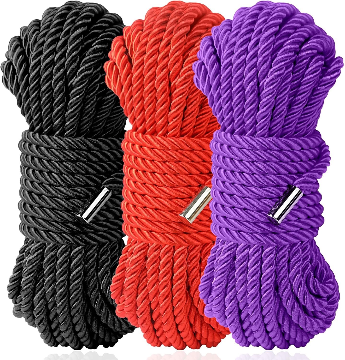 BDSM Shibari Sex Bondage Restraint Rope - Soft Tie-Ups for Women, Long Restraining Multipurpose Sex Restraints, Adult Sex Toys for Women, Men & Couples (3 Colour)