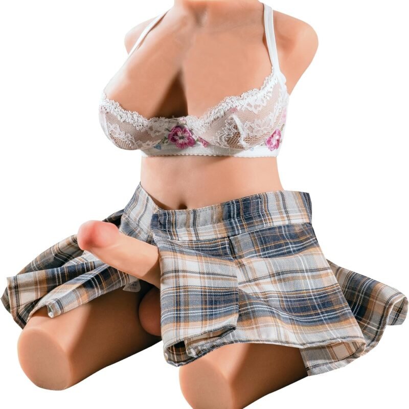 Shemale Sex Toy 21.2 lbs Erocit Torso Sex Doll with 7.1 inch Realistic Dildo and Soft Breasts Unisex Anal Sex Stroker Trans Dolls for Gay Couples Men Women Adult Toy for Masturbation