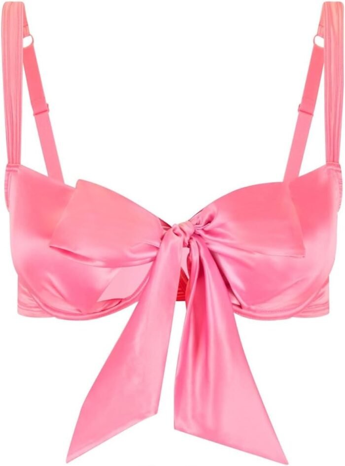 Adore Me Gynger Unlined Bow Bra - XS-4X Regular & Plus-Size Satin Balconette Bra with Underwire & Adjustable Straps - Image 7