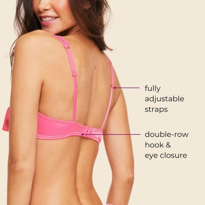 Adore Me Gynger Unlined Bow Bra - XS-4X Regular & Plus-Size Satin Balconette Bra with Underwire & Adjustable Straps - Image 4