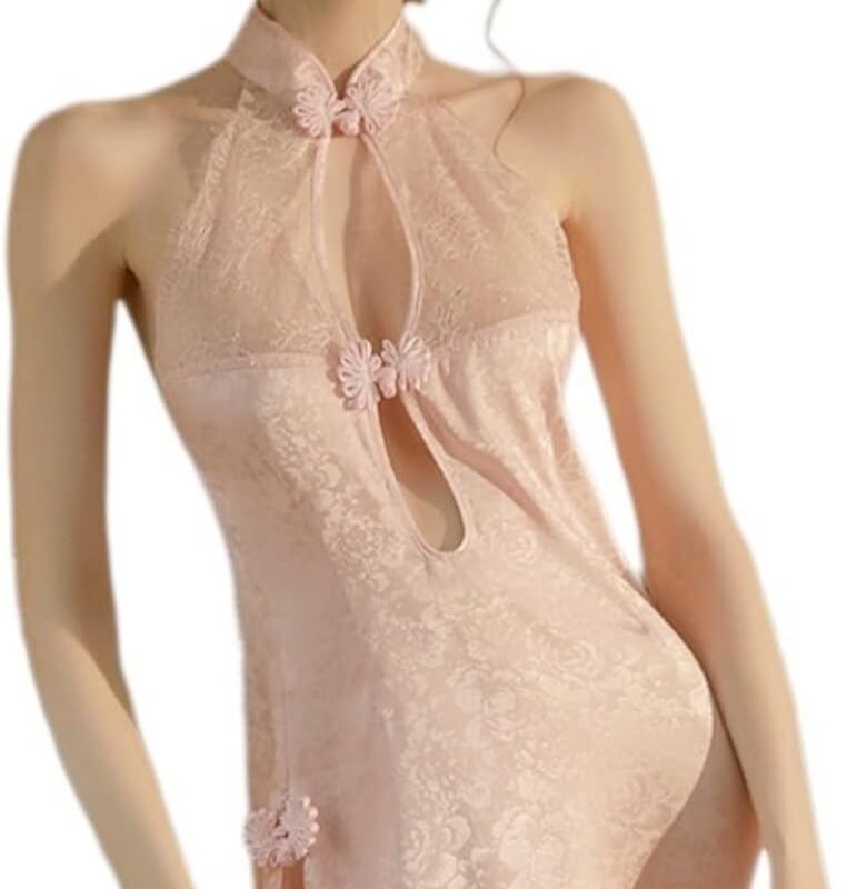 Women Lingerie Babydoll cheongsam lingerie red 2 Piece Lace Teddy Babydoll Bodysuit fairy dress