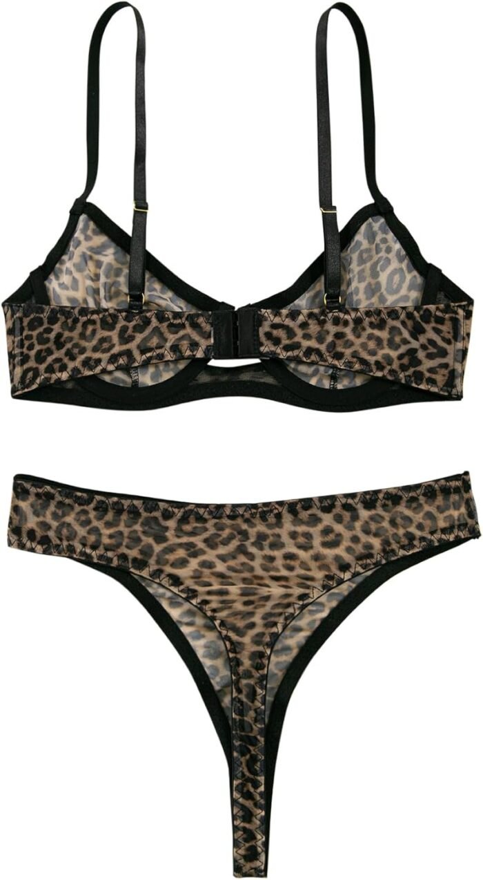 Lilosy Sexy Mesh Sheer Push Up Lingerie Set - Image 4