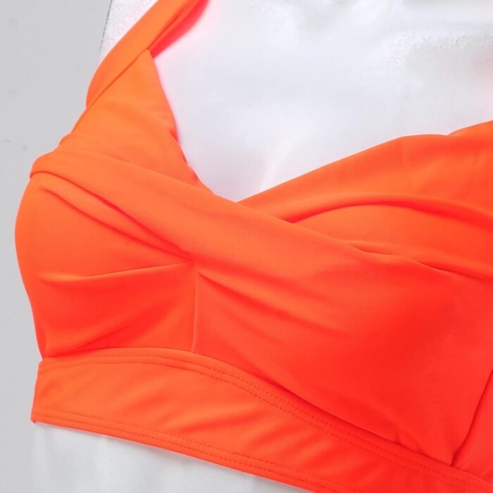 Womens Tummy Control Bathing Suits Modest High Waisted Bikini Sets Cute Halter 2 Piece Swim Suits - Image 5