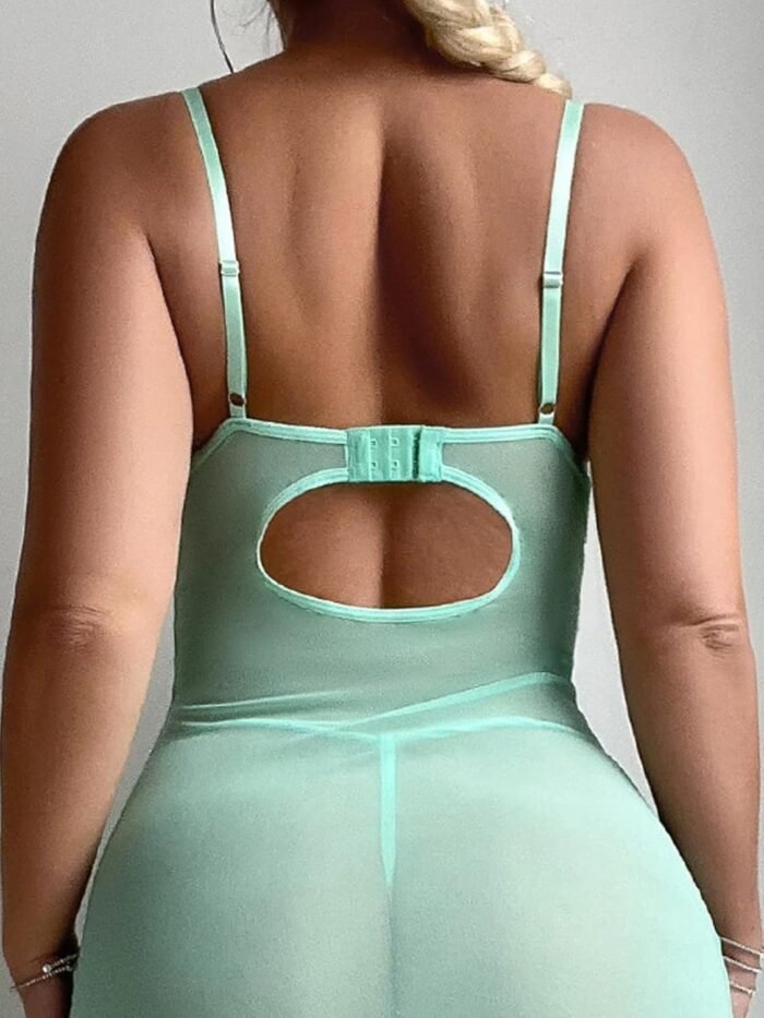 Women Sexy Lingerie Mesh Sleepwear See Through Nighty Babydoll Night Dress Nightwear Split Underwire Nightgown - Image 3