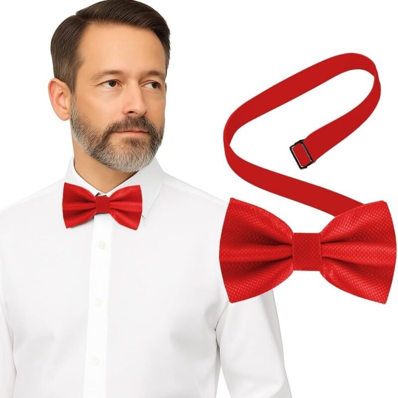 Bow Tie for Men Polyester Solid Pretied Bowties Adjustable Tuxedos Bowtie for Weddings & Groom’s Gift – Bow Ties for Women