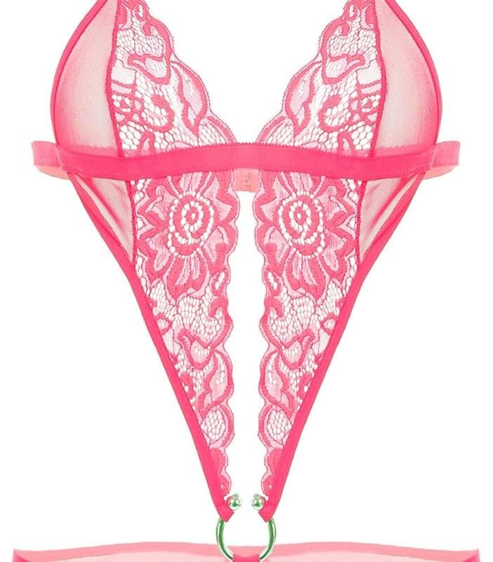 Avidlove Women Deep V Lingerie Lace Teddy One Piece Babydoll Mini Bodysuit