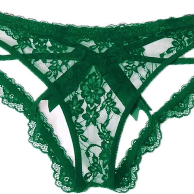 Avidlove Lace Panties for Women Sexy Cheeky Underwear with Cute Bow Back Hollow Out Low Rise Panty