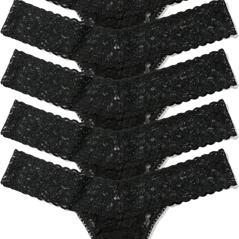 hanky panky - Signature Lace Low Rise Thongs: Summer Edition | One Size 2-12 | Lace Lingerie, Womens Underwear | 3 or 5 pack