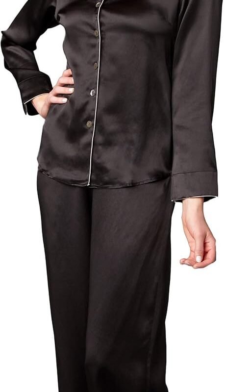 Julianna Rae Natalya Women's 100% Silk Pajama Set, Featured in Vogue