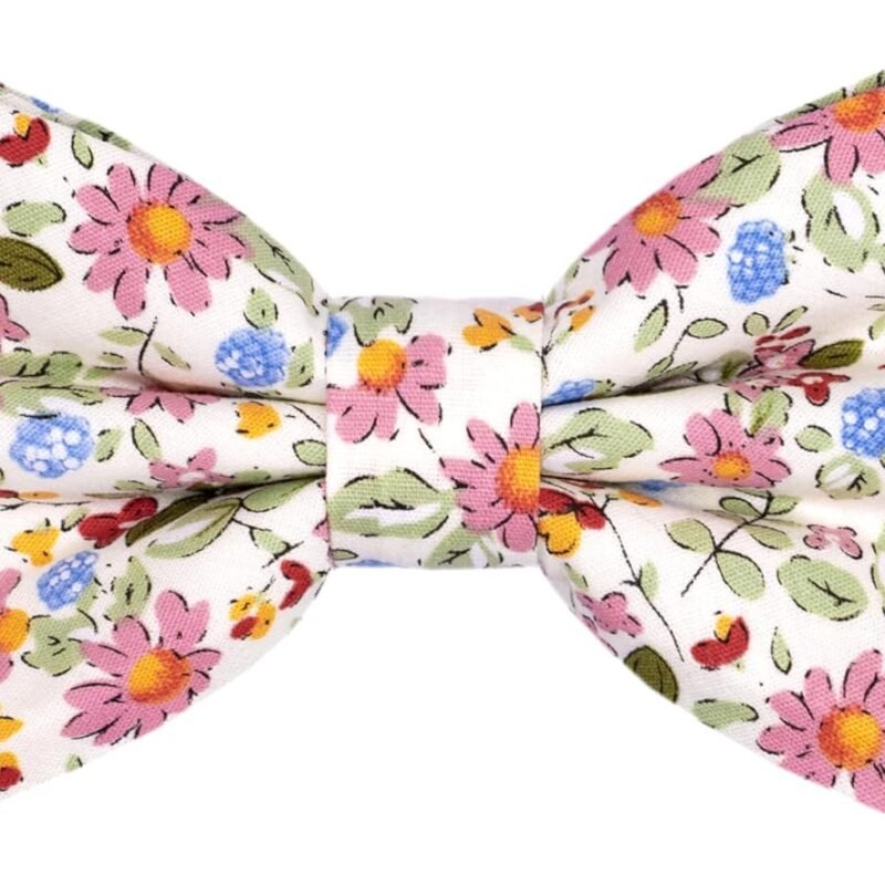 Cotton Floral Bow Ties for Men Pre-Tied Mens Bowtie Paisley Flower Pattern Bow tie for Wedding Party
